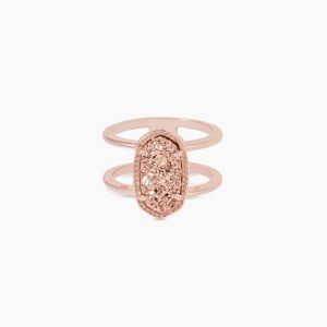 Kendra Scott Elyse Rose Gold Ring: Rose Gold Drusy